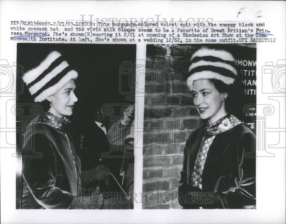 1963 Press Photo Great Brittians Princess Margaret Favorite Outfit - Historic Images