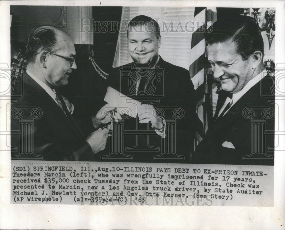 1965 Press Photo United States Illinois Governor Otto Kerner - Historic Images