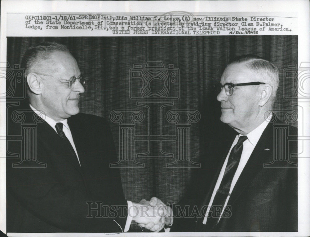 1961 Press Photo William Lodge New Illinois State Director Department Spring - Historic Images