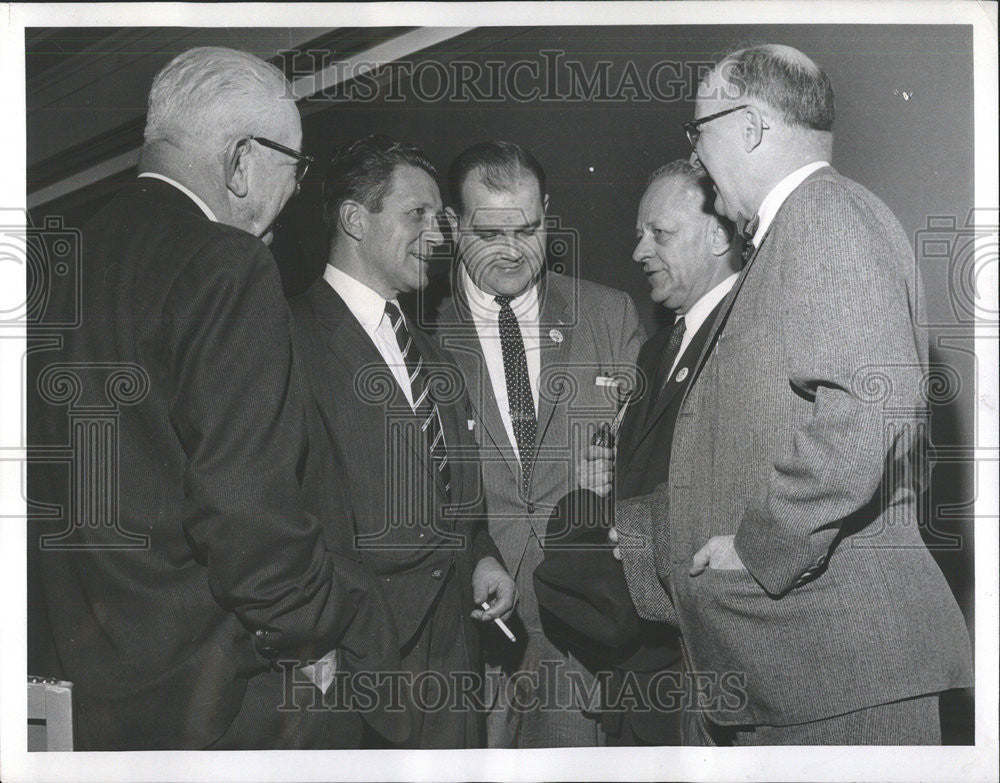 1960 Press Photo Dr. V.T. Turley Otto Kerner Roy Anthony Wm. T. Lodge - Historic Images