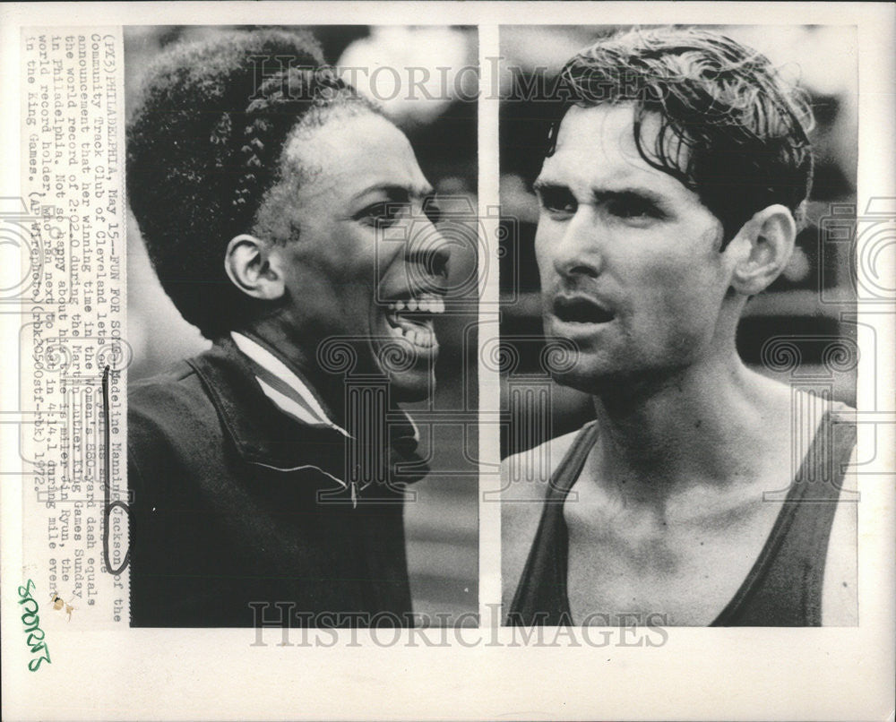 1972 Press Photo Madeline Banning Jackson Community Track Club  Cleveland - Historic Images