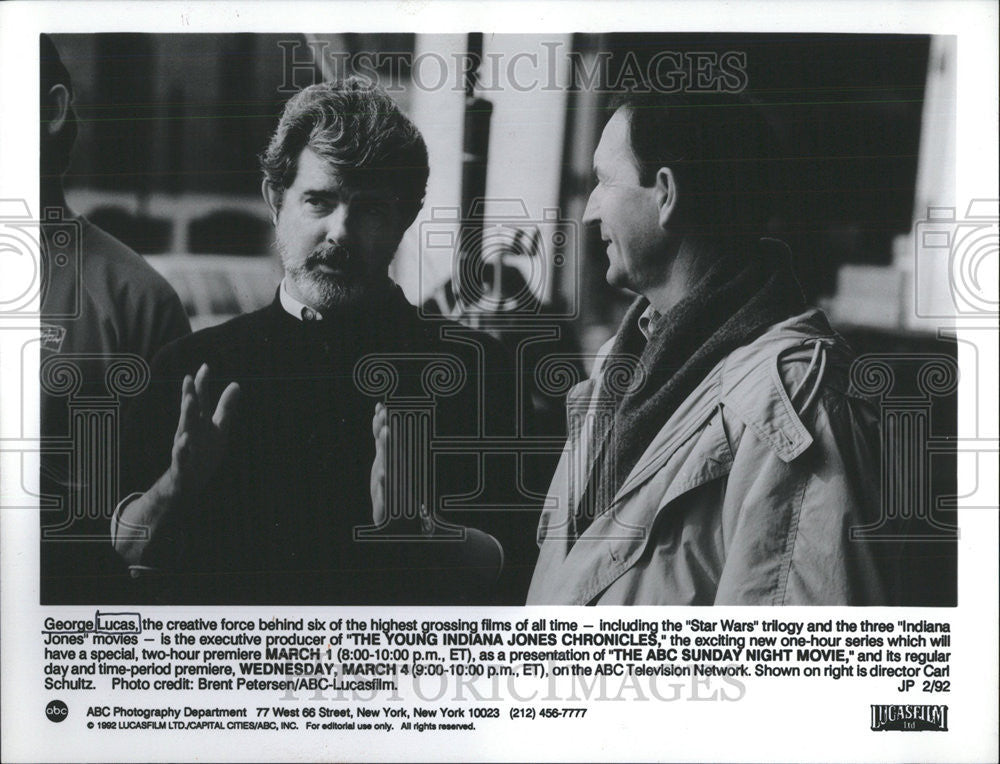 1992 Press Photo George Lucas American Movie Director Producer Screenwriter - Historic Images