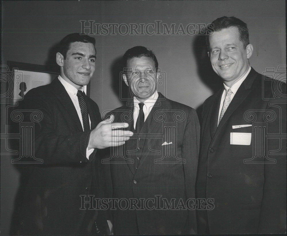 1961 Press Photo Joseph Sisco Gov. Otto Kerner Kenneth Lund Principal ...