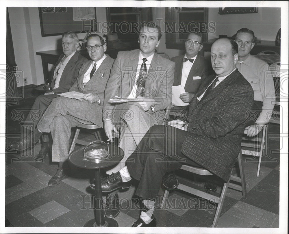 1954 Press Photo Alfred Nelson Philip Soukup Richard Levinson Dunn Director - Historic Images