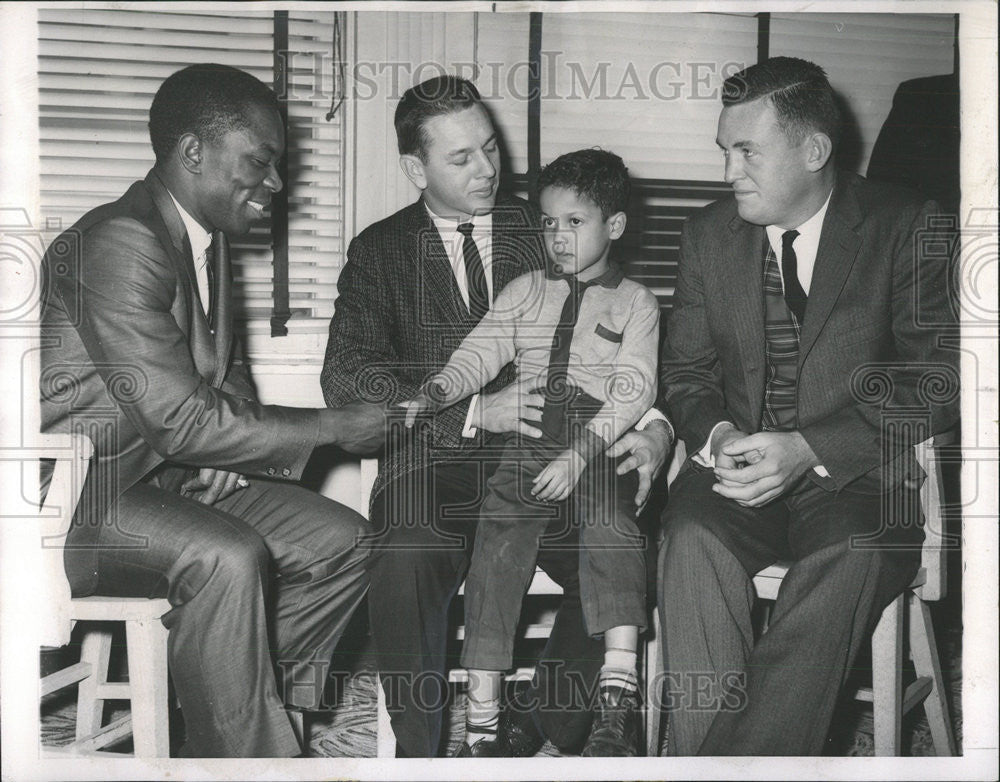 Press Photo Chicago Trio figure Willie Luggo Floyd Robinson outfield Joell Dick - Historic Images