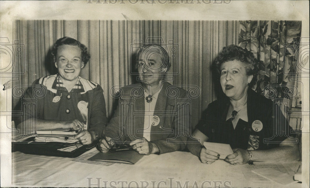 1954 Press Photo Melvin Lockard Thomas Ludlow Milton Wiener Springfield teachers - Historic Images