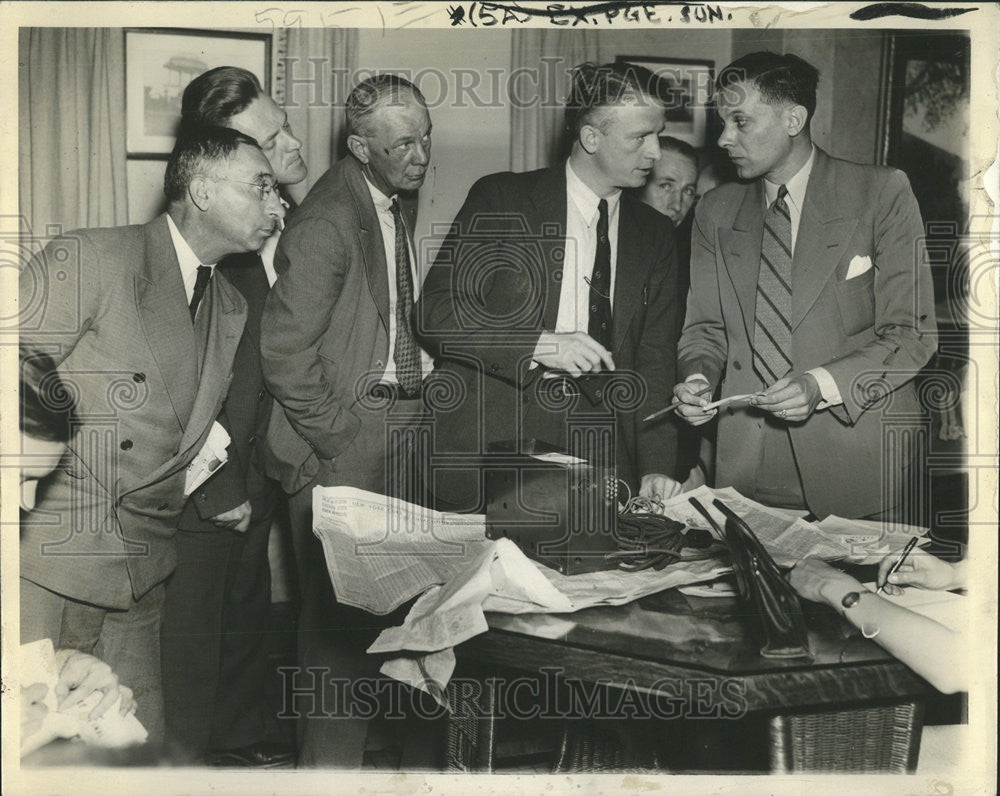 1937 Press Photo Theodore Luber Jury John Ryan Bertram Braucher electrocution - Historic Images