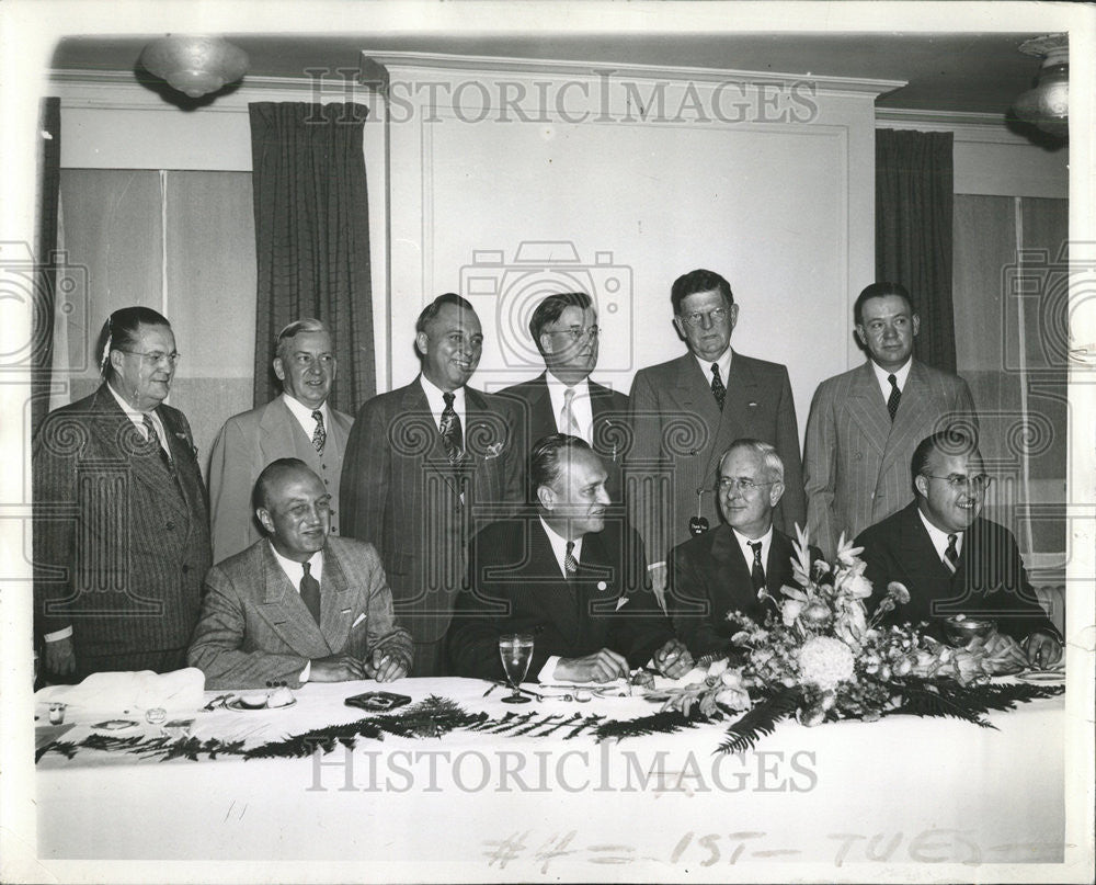 1940 Press Photo Democrat Steven Hotel Map Kelly Lynn Broderick Kansas Chicago - Historic Images