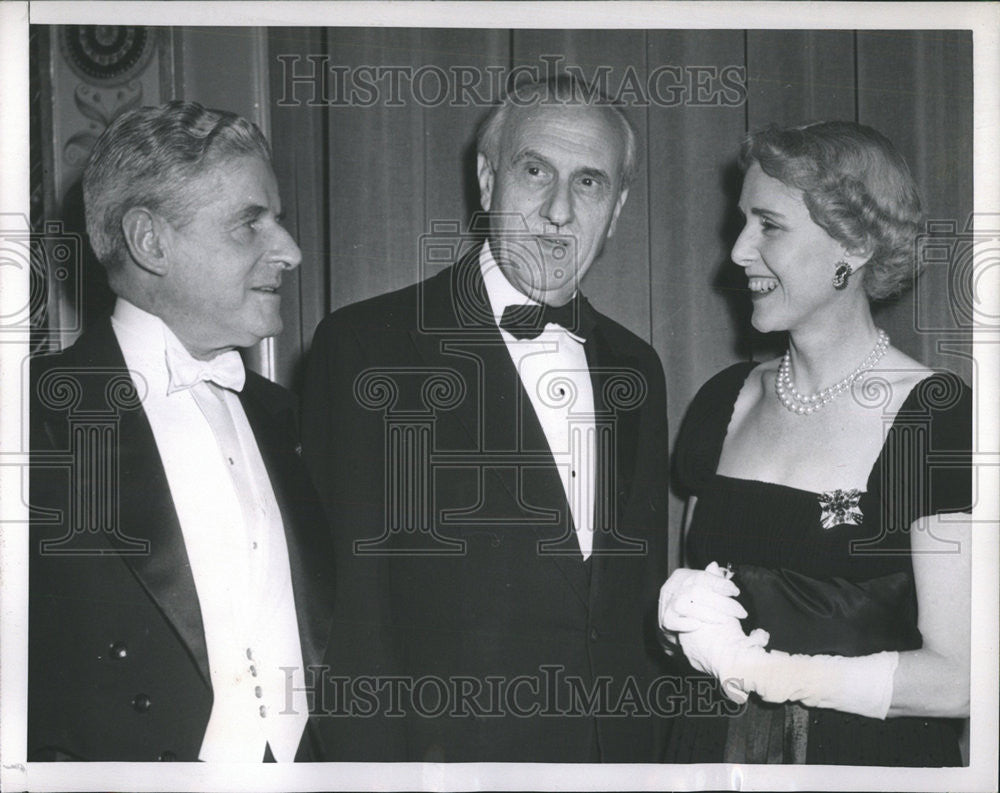 1953 Press Photo Italy Clare Boothe Luce Floyd Blaire Alberto Tarchiani America - Historic Images