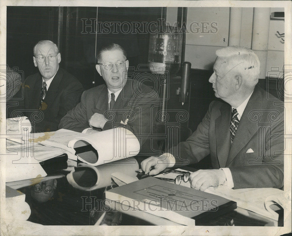 1951 Press Photo Clarence Wagner Arthur Lindell Martin Kenelly - Historic Images