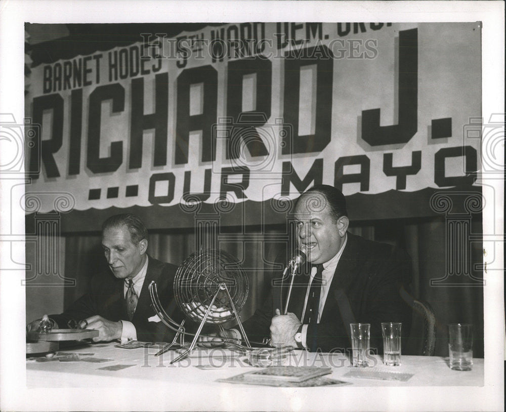 Press Photo Ditch Lederman Seymour Weirs Bingo Game Hotel Barnett Hoodes - Historic Images