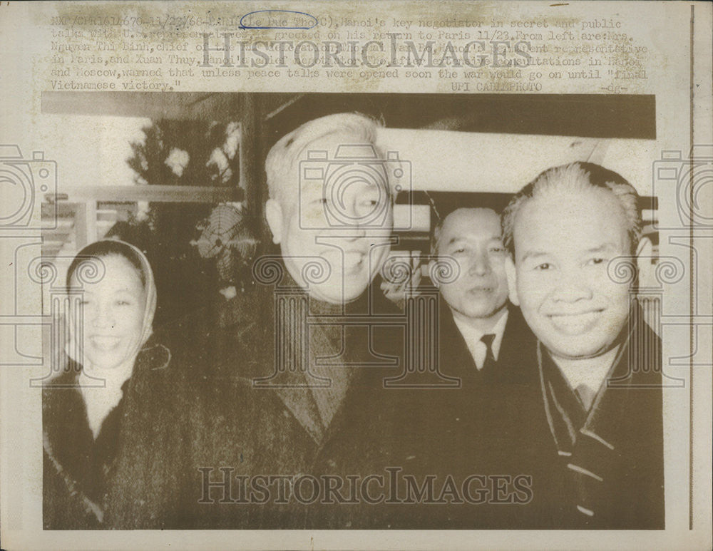 1968 Press Photo North Vietnam Chief Negotiator Le Duc Tho - Historic Images