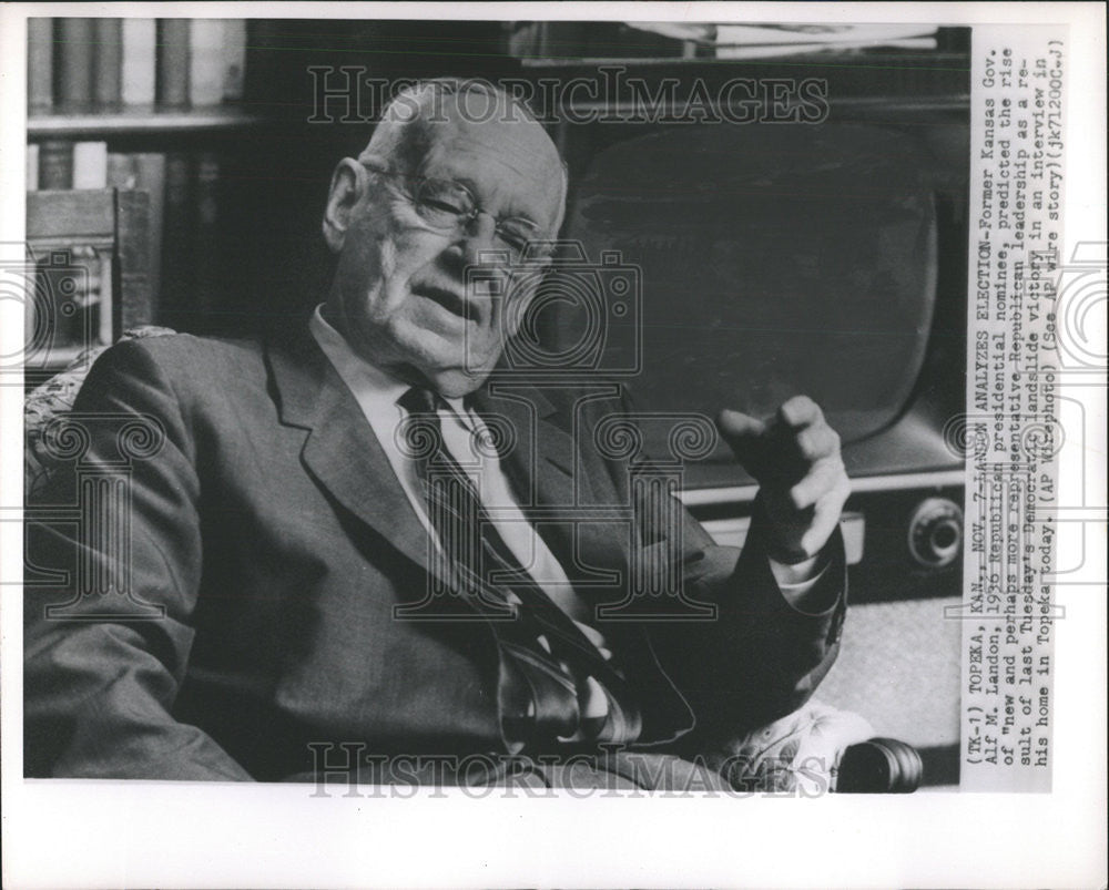 1964 Press Photo Landon Analysis Election Former Kansas Alf London leadership - Historic Images