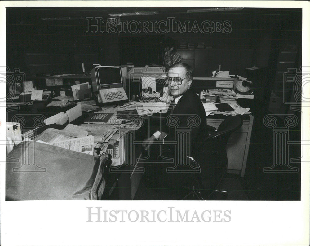 1987 Press Photo John Landschulz Chicago Resident &amp; Stock Market Analyst - Historic Images