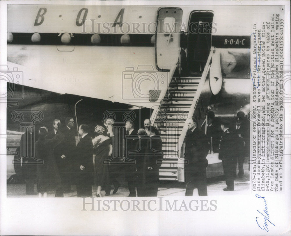 1955 Press Photo Princess Margaret Snowdon Countess England Royalty - Historic Images