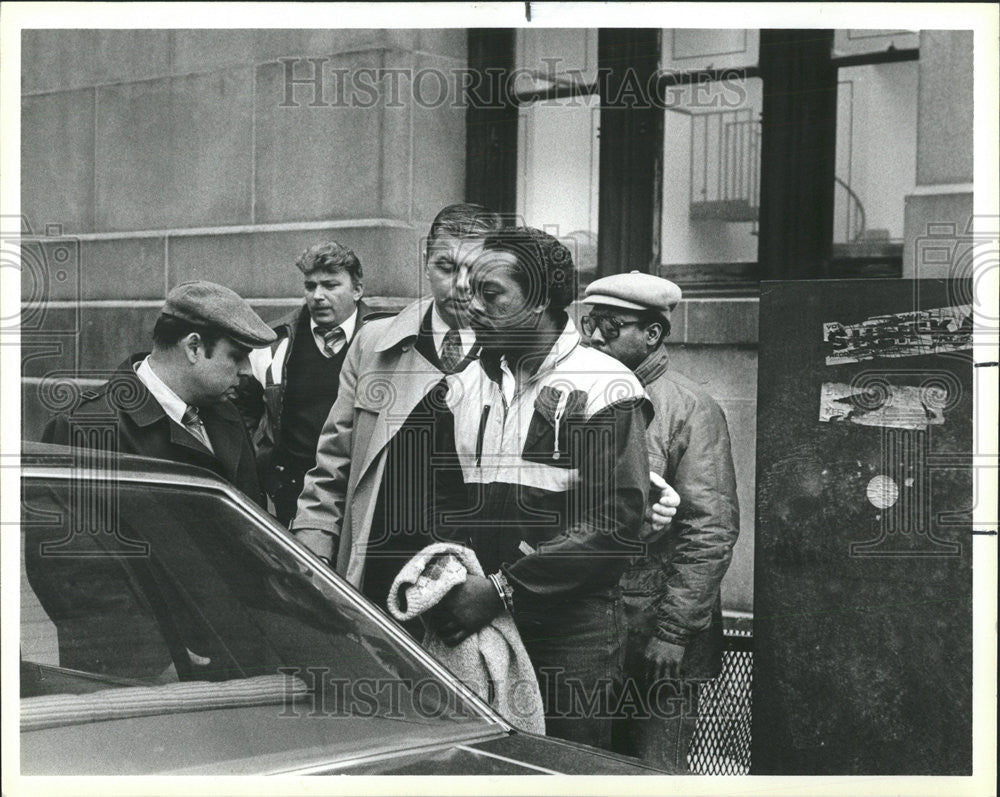 1985 Press Photo Michael Groves Murder Leonard Berry County Building Crime - Historic Images