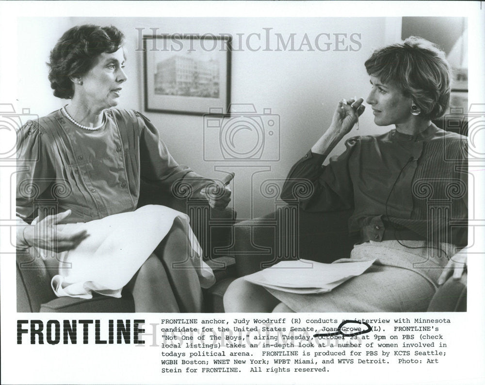 1984 Press Photo Joan Growe Former Secretary Minnesota Not One of The Boys - Historic Images