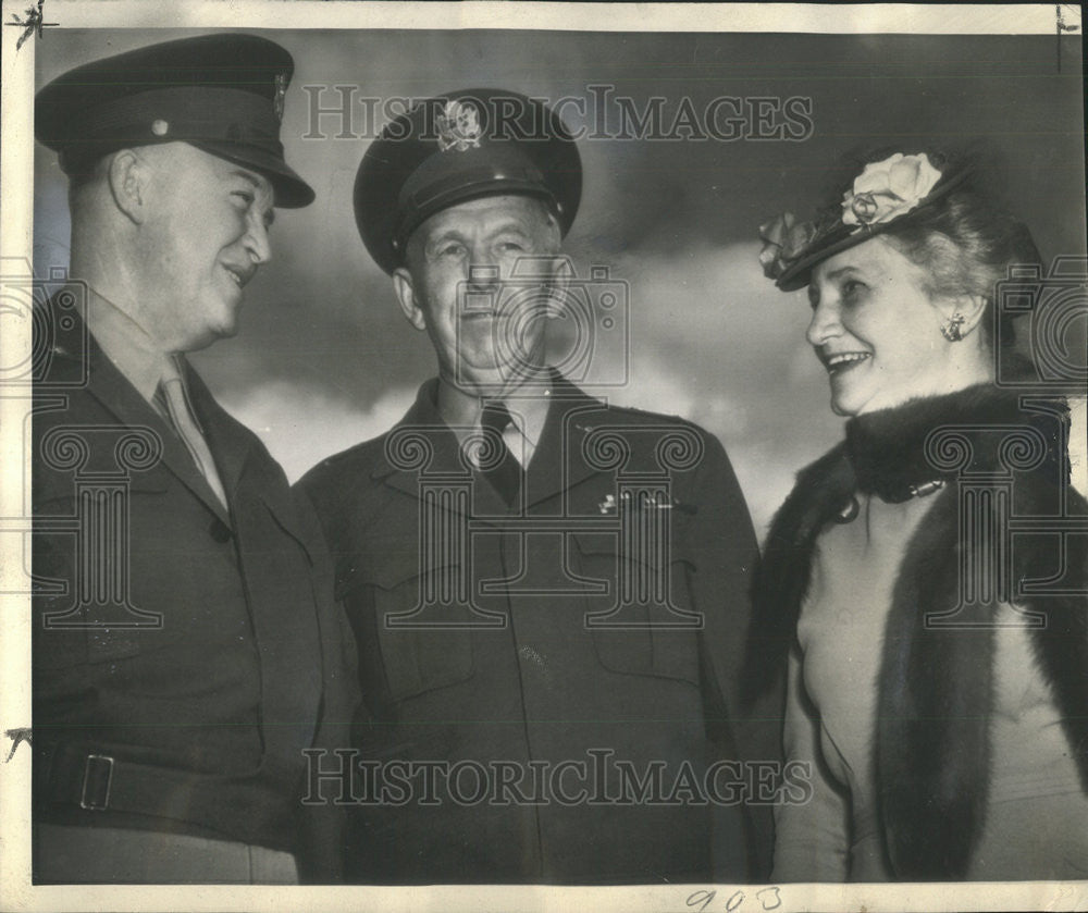 1946 Press Photo General of the Army George C. Marshall Dwight D. Eisenhower - Historic Images