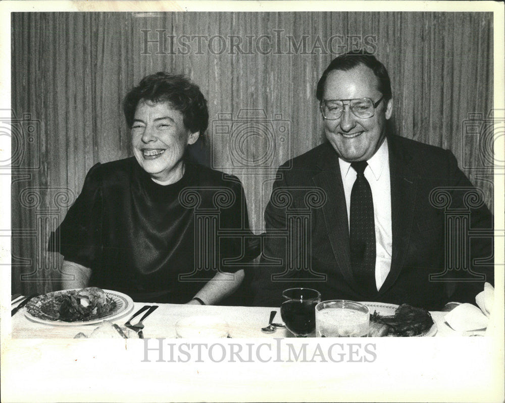 1984 Press Photo Amb. Jeane Kirkpatrick keynote speaker at Anti Defamation Leagu - Historic Images