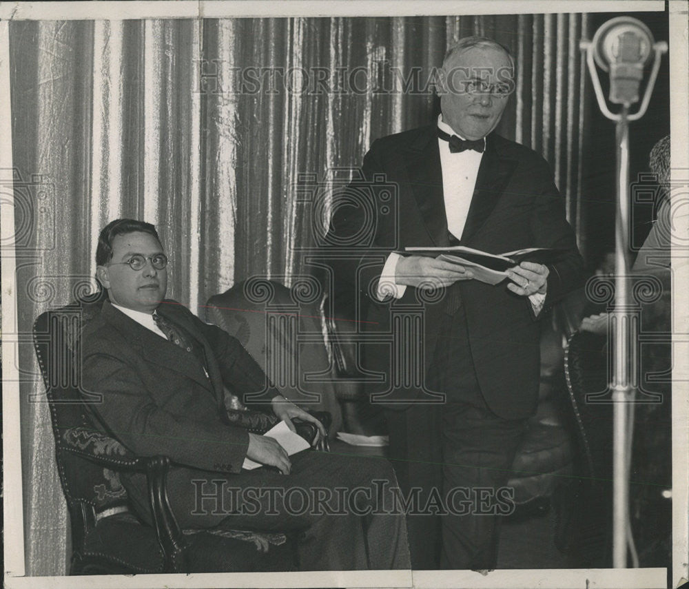 1937 Press Photo Homer Martin &amp; William Green Denounces the American Fed. of Lab - Historic Images