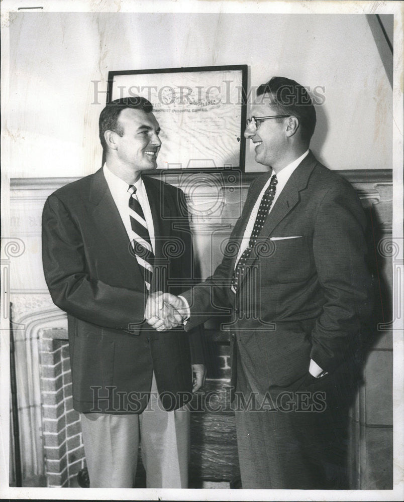 1955 Press Photo Rev. Dwight Loder President Garrett Biblical Institute Illinois - Historic Images