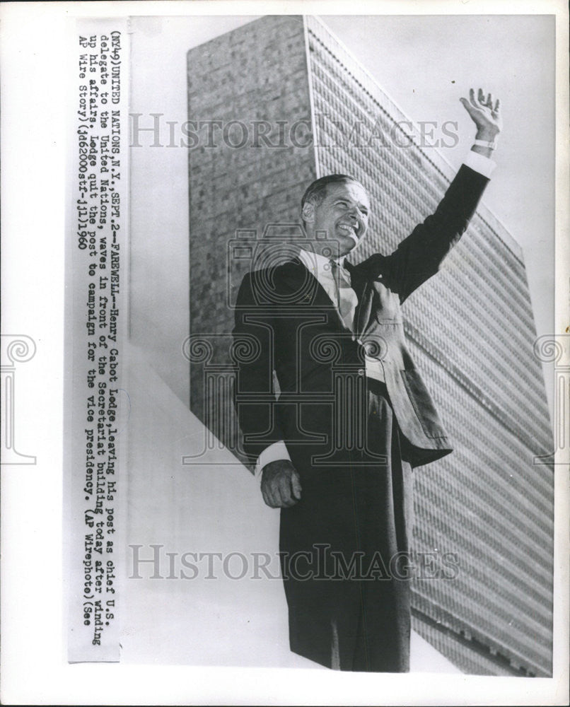 1960 Press Photo Henry Cabot Lodge - Historic Images