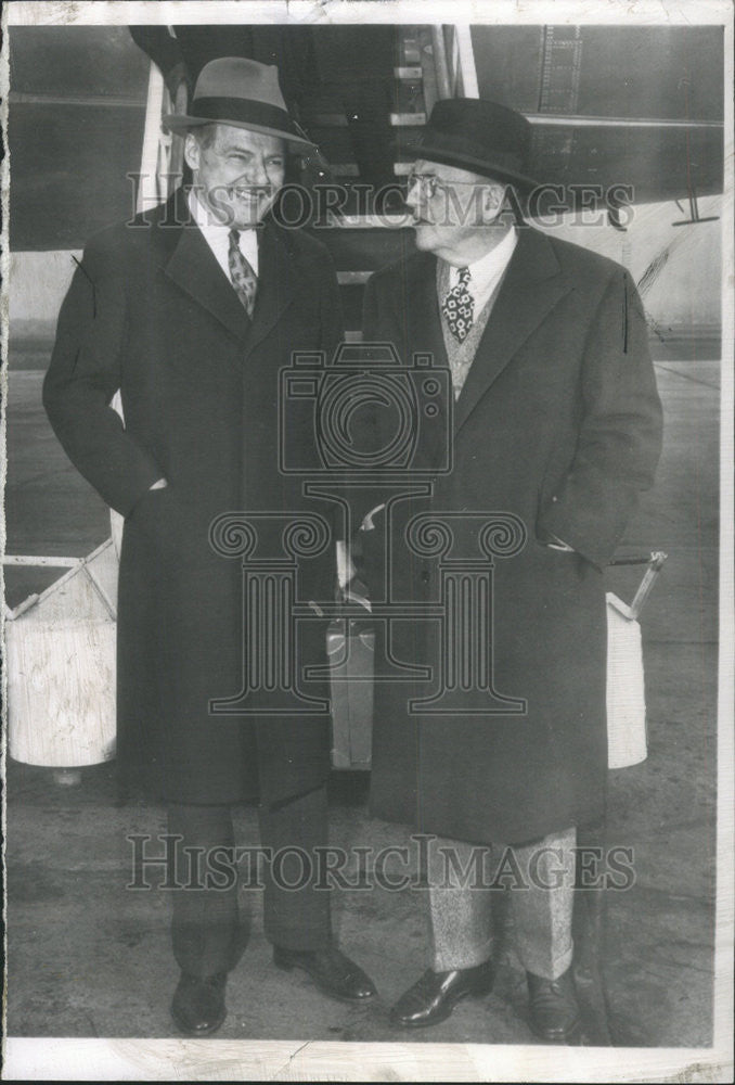 1954 Press Photo U.N Ambassador Henry Cabot Lodge Jr, John Foster Dulles - Historic Images