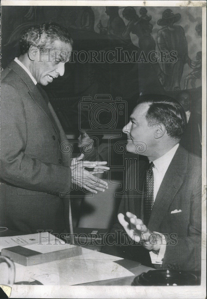 1954 Press Photo Chief US Delegate Henry Cabot - Historic Images