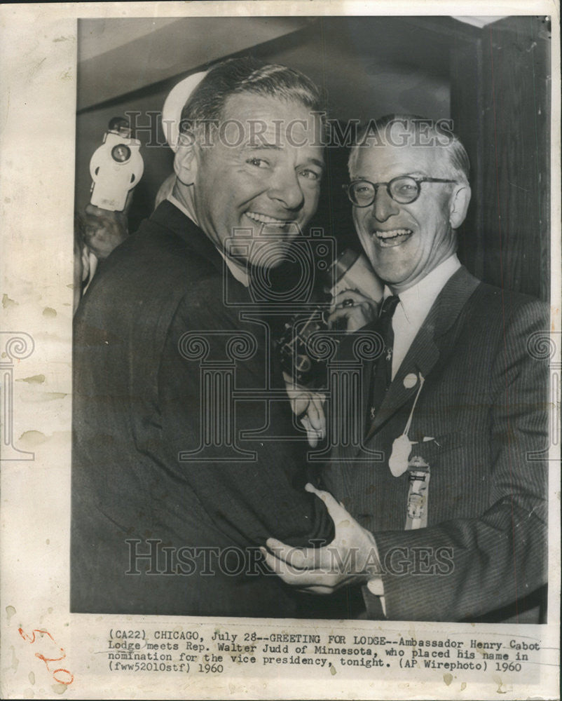 1960 Press Photo United States UN Ambassador Henry Cabot Lodge - Historic Images