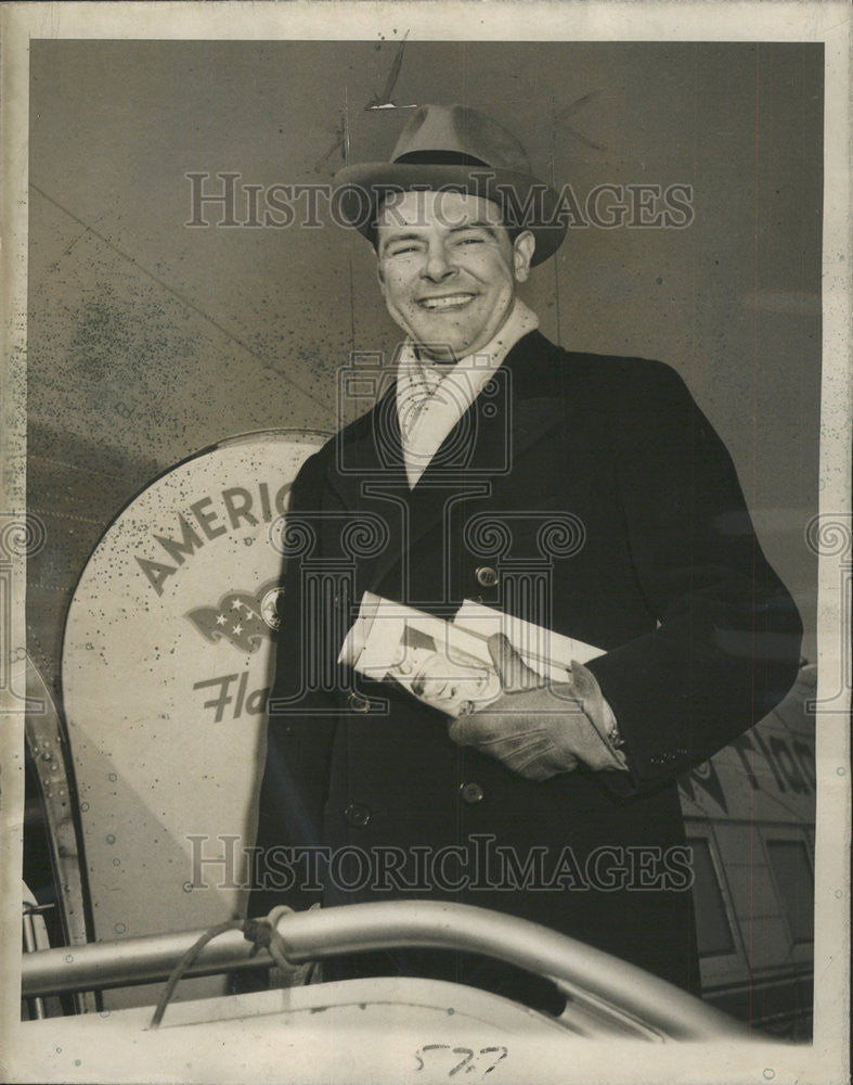 1946 Press Photo Henry Cabot Lodge Former Army officer Senator Massachusetts - Historic Images