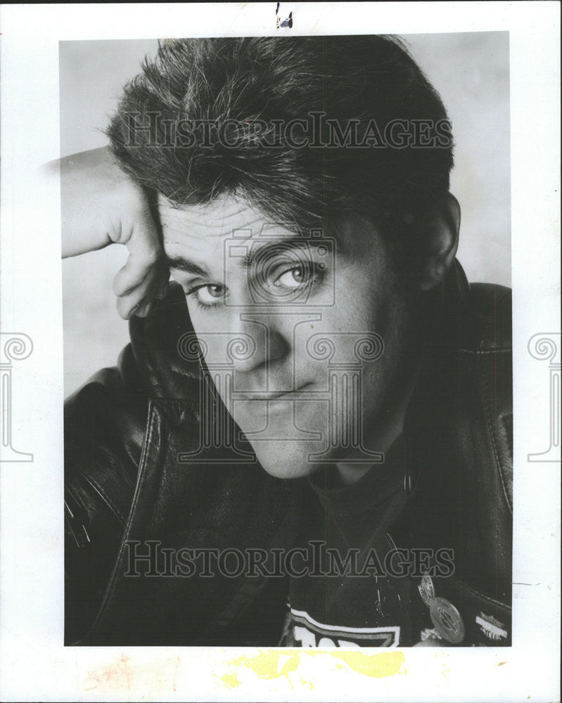 1985 Press Photo Good time Show Comedian Jay Leno Perform Sunday Harper College - Historic Images