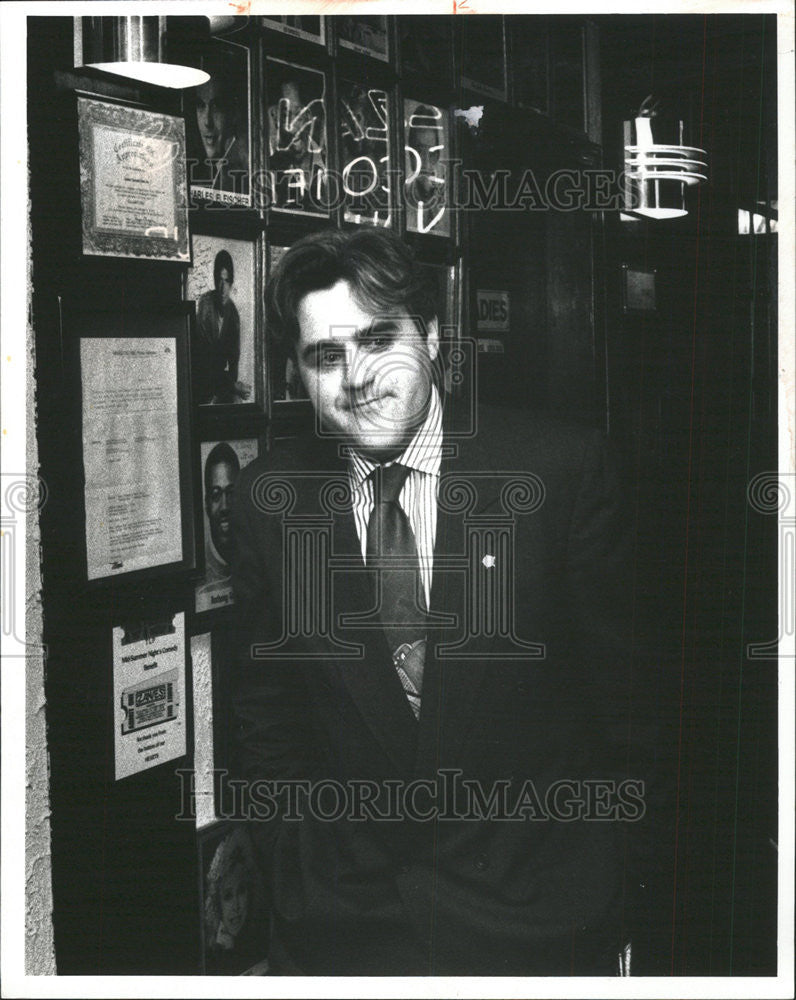 1992 Press Photo Jay Leno appears at Zanies to entertain the unemployed - Historic Images