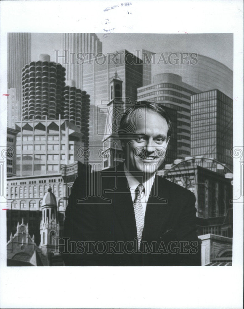1985 Press Photo Dirk President Lohan Associates Architecture Construction - Historic Images
