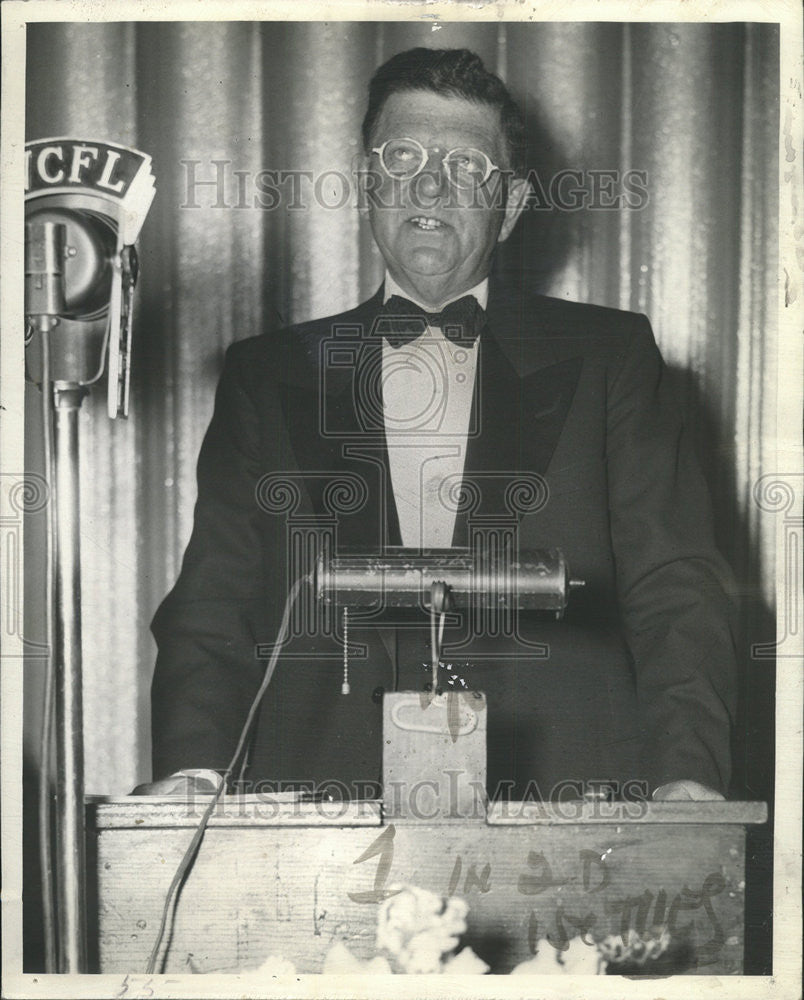 1940 Press Photo Mayor Edward Kelly Jackson Day Dinner Speak Event - Historic Images