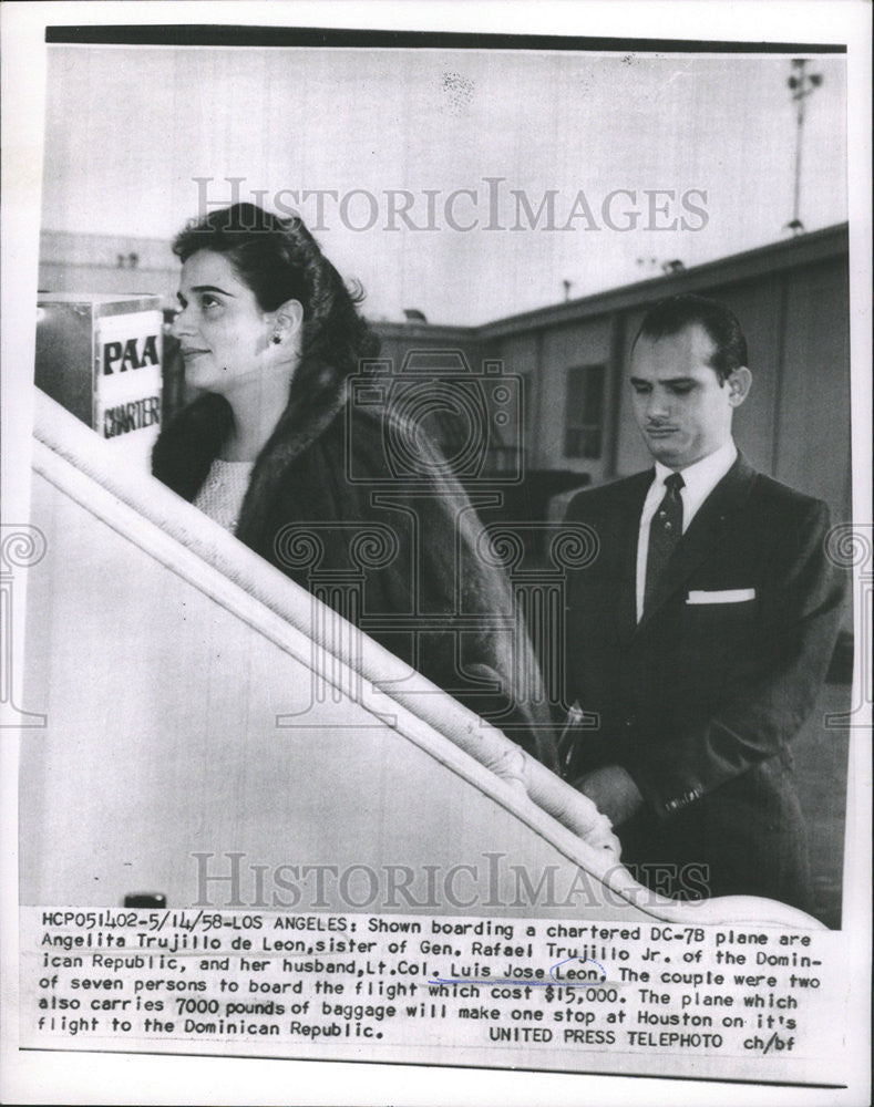 1958 Press Photo Luis Jose Leon Dominican Republic Rafael Trujillo Jr Son-In-Law - Historic Images