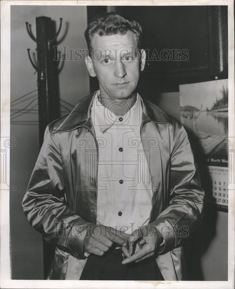 1950 Press Photo Edward Leonard County Jail Wardens Criminal Court Grand jury - Historic Images