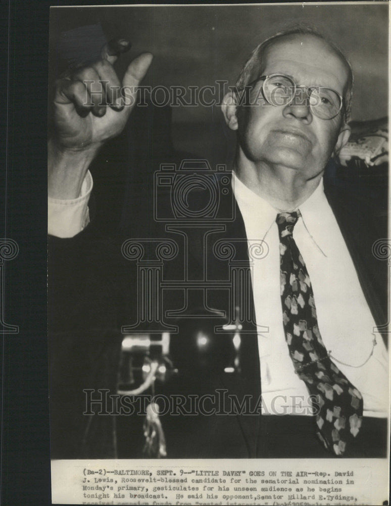 1938 Press Photo David John Lewis American Politician - Historic Images