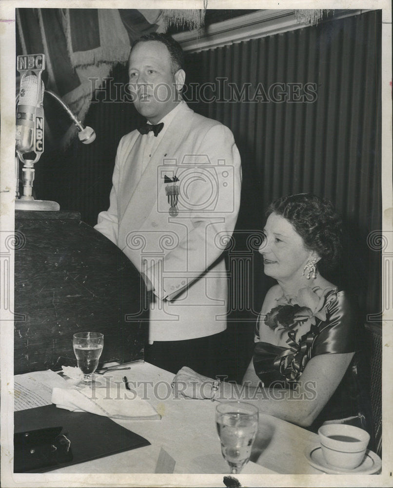 1950 Press Photo Guest Dinner VFW 51st Annual Encamptment Clyde Lewis National - Historic Images