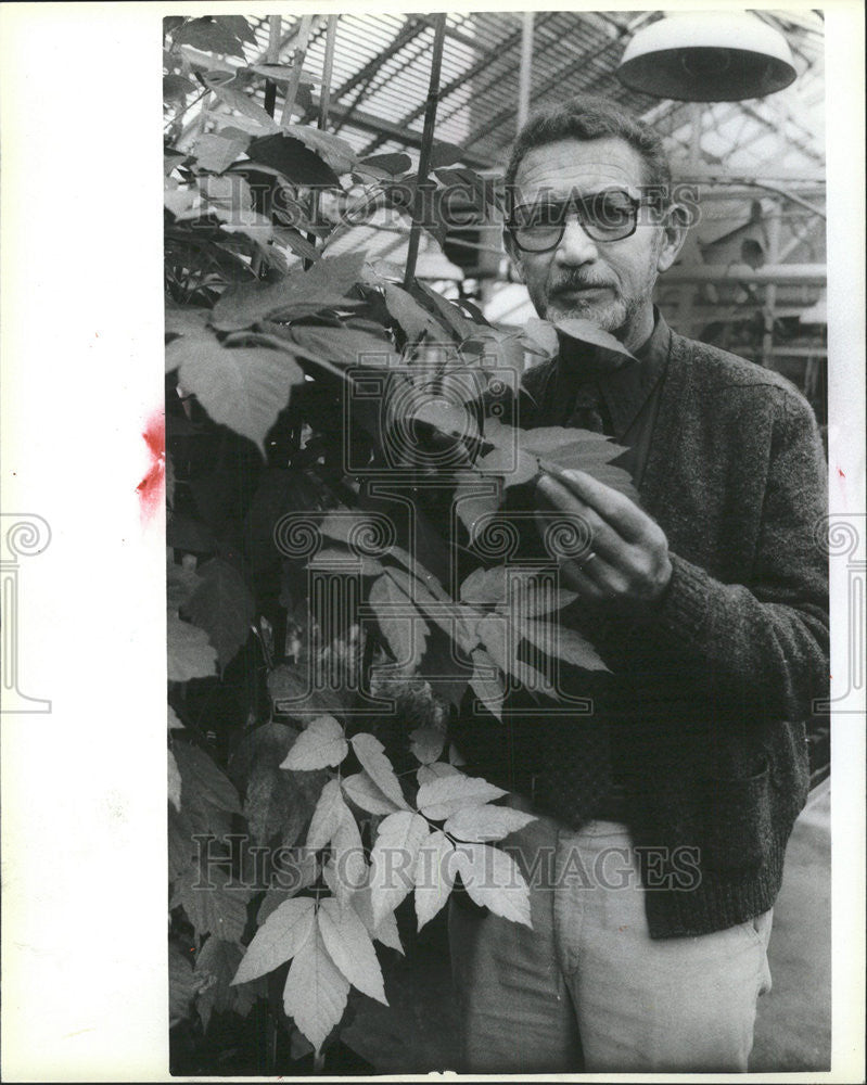 1985 Press Photo CHARLES LEWIS HORTICULTURIST - Historic Images