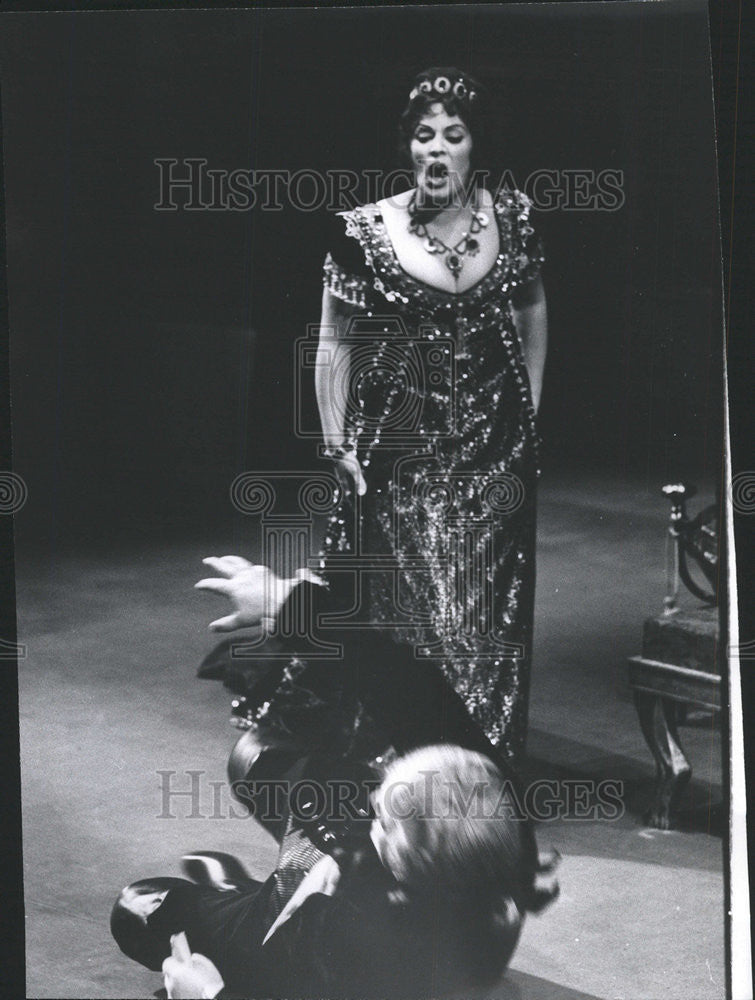 1971 Press Photo Italian Janis Martin Tosca Scarpia Gobbi Opera Manifold - Historic Images