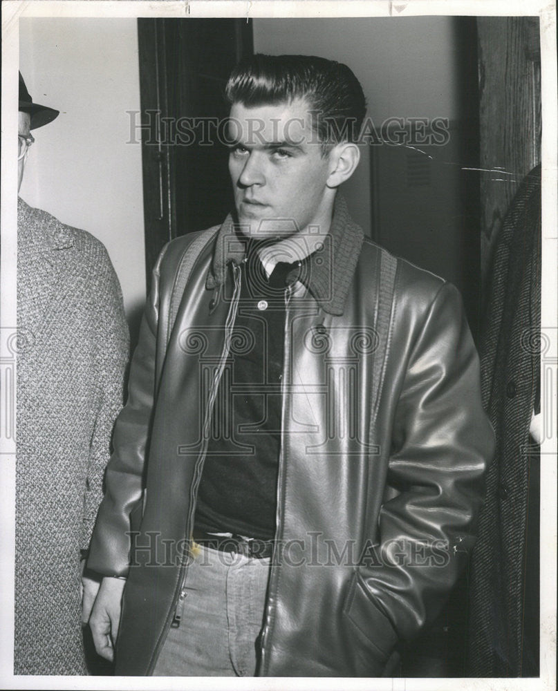 1963 Press Photo Thomas P. Martin Arrested For Stabbing Mary Ann Bartkus/Chicago - Historic Images