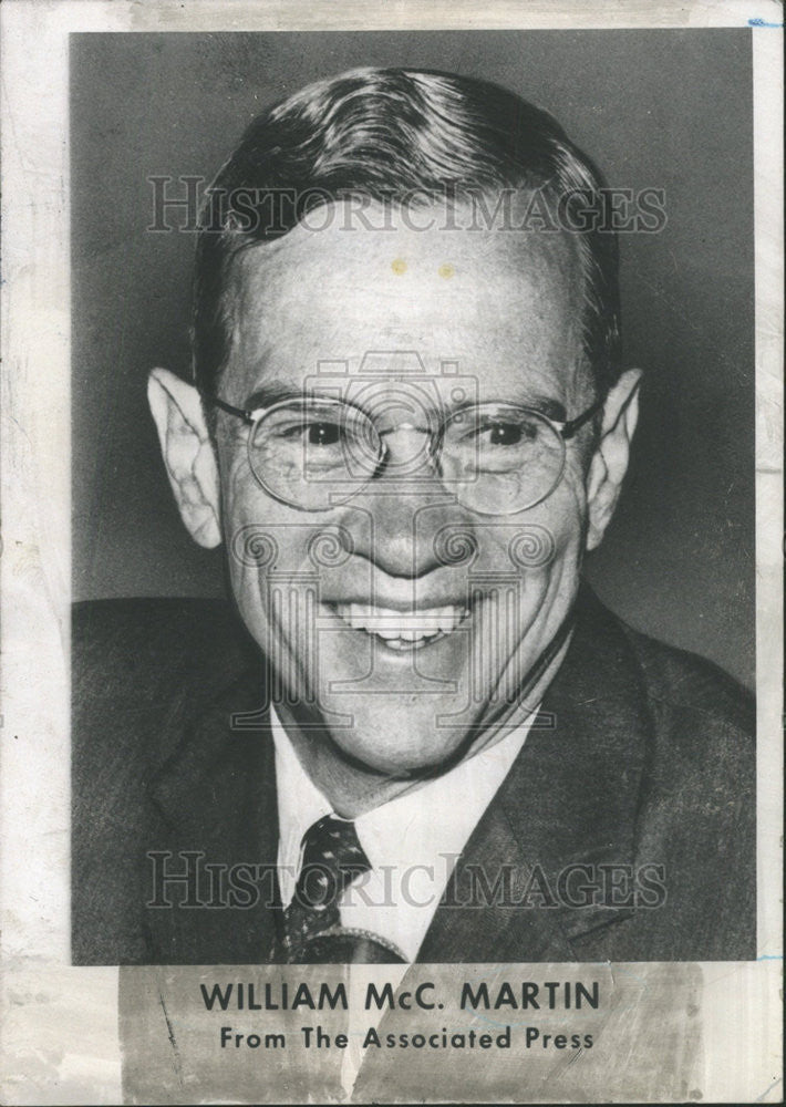 1967 Press Photo William MacChesney Martin Walter Wriston National Bank - Historic Images