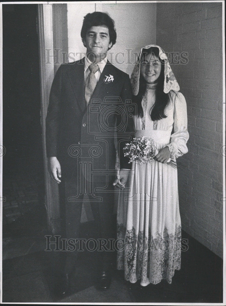 1971 Press Photo Jane Rappaport and Michael Linderman married - Historic Images