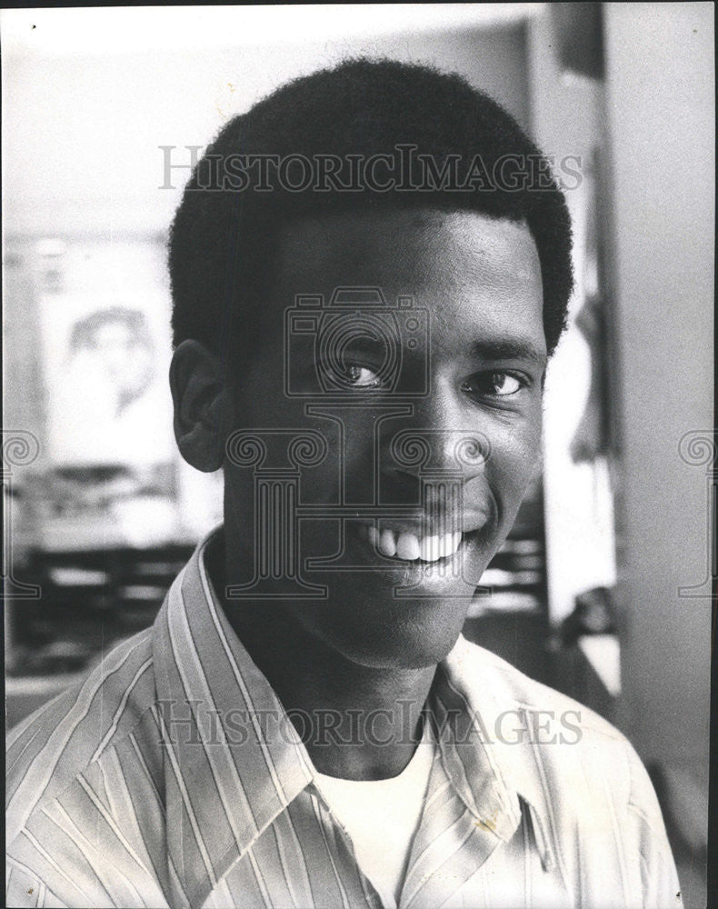 1972 Press Photo Calvin Lindsay Studnet Malcolm College Trainee - Historic Images