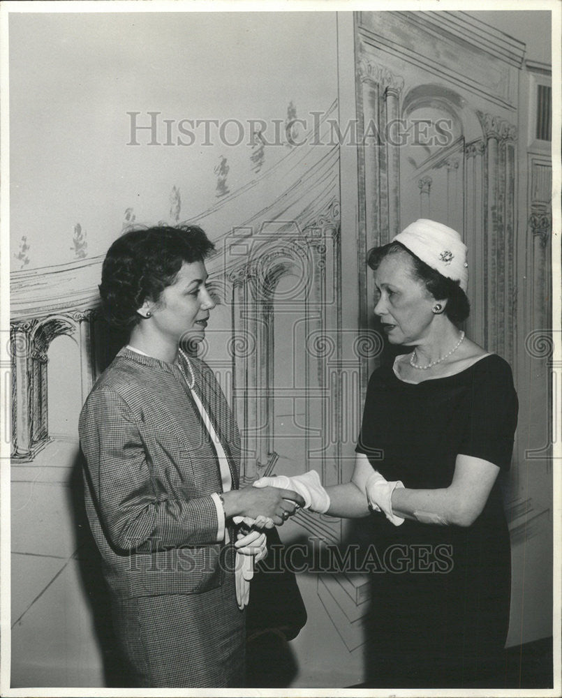1958 Press Photo Chgo Medical School 1st VP &amp; Chairman Mrs Edwin R. Levine - Historic Images