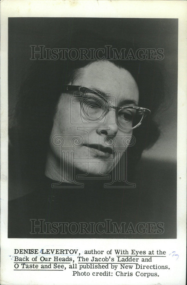 1964 Press Photo Denise Levertov Back Heads Jacob LadderTaste - Historic Images