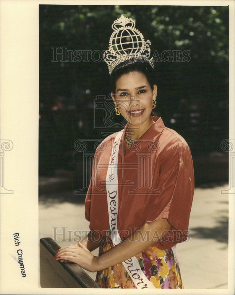 1991 Press Photo Maitte Lugo queen Pueto Rican parade - Historic Images