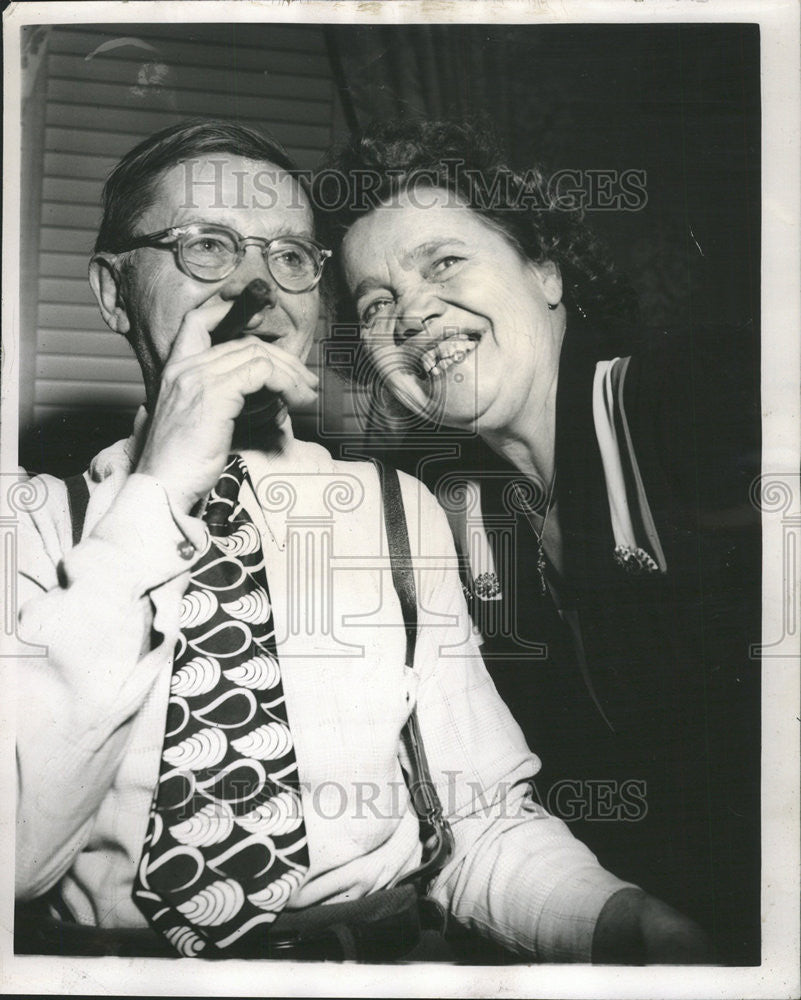 1949 Press Photo  Radio Jackpot Winner Francis LuBien of Chicago - Historic Images