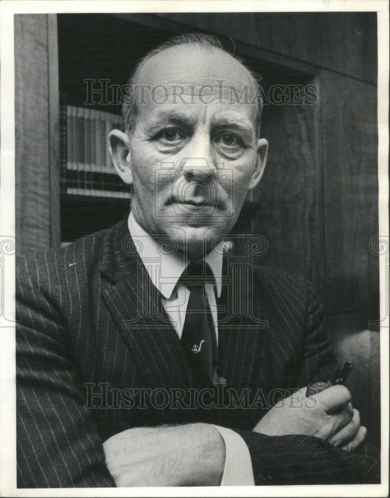 1967 Press Photo Lock Ness Phenomenon Investigation Bur Director David James - Historic Images