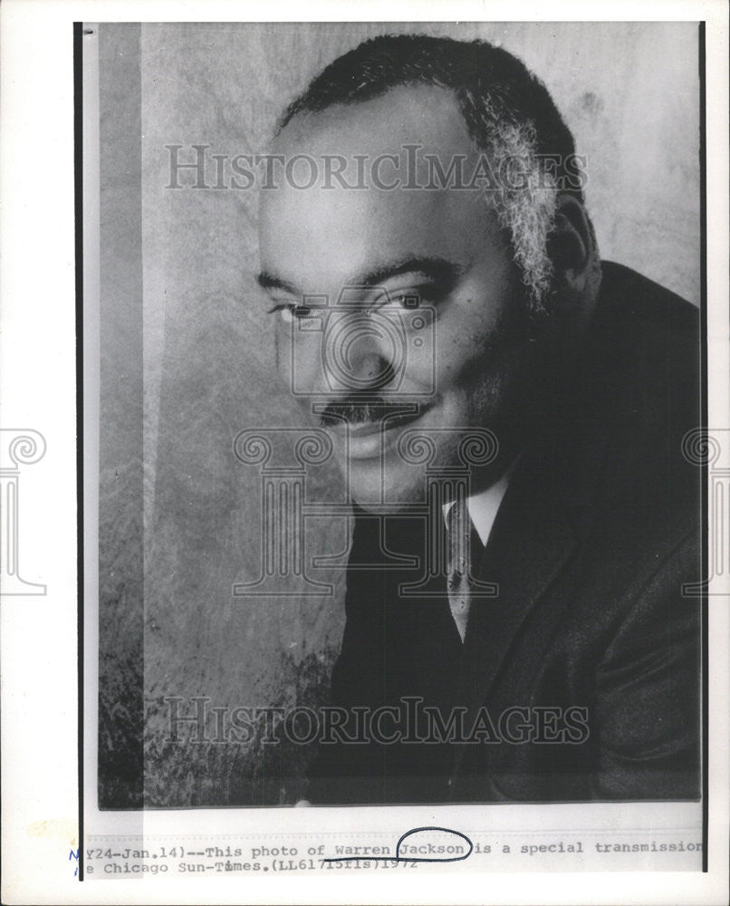 1972 Press Photo Warren Jackson - Historic Images